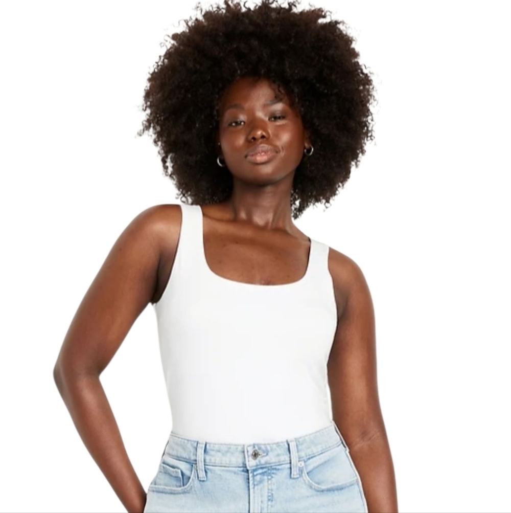 Old Navy Active | Women's Classic White Tank Top Powerchill Body Suit (Size XL)